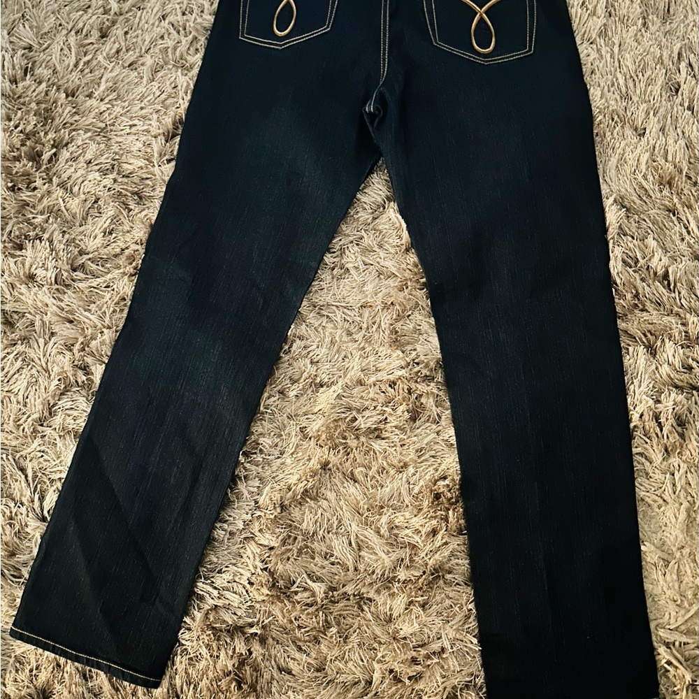 Calvin Klein Jeans Dark Blue Denim with White Stitching